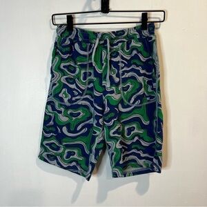Boys | Hanna Andersson Blue and Green Camo Pants | Size 12